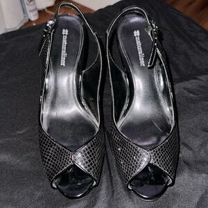 Naturalizer Snake Skin Peep Toe Sling Back​